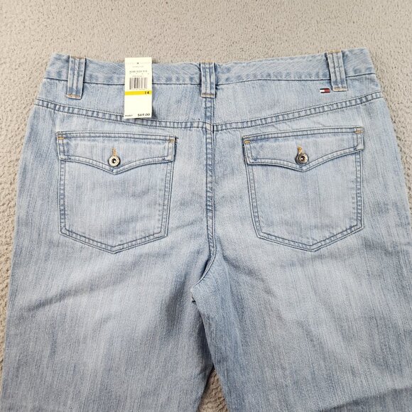 Tommy Jeans Womens 14 Y2K Curvy Trouser Flare Flap Pockets Cotton Denim (36x30) - Picture 12 of 13